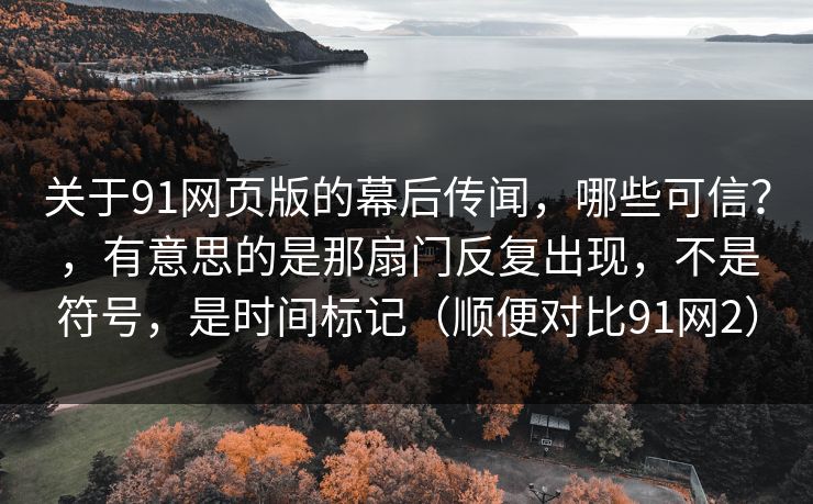 关于91网页版的幕后传闻，哪些可信？，有意思的是那扇门反复出现，不是符号，是时间标记（顺便对比91网2）