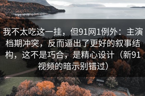 我不太吃这一挂，但91网1例外：主演档期冲突，反而逼出了更好的叙事结构，这不是巧合，是精心设计（新91视频的暗示别错过）