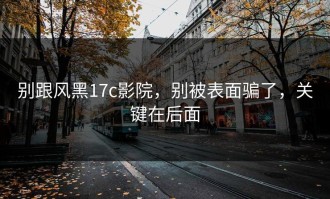 别跟风黑17c影院，别被表面骗了，关键在后面