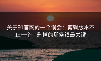 关于91官网的一个误会：剪辑版本不止一个，删掉的那条线最关键