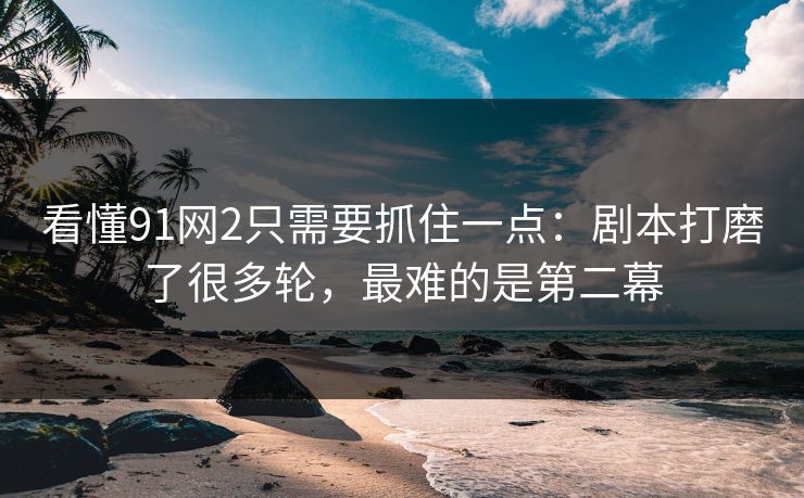 看懂91网2只需要抓住一点：剧本打磨了很多轮，最难的是第二幕